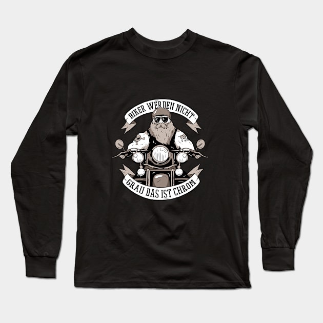 Old man biker T-shirt Long Sleeve T-Shirt by EndlessAP